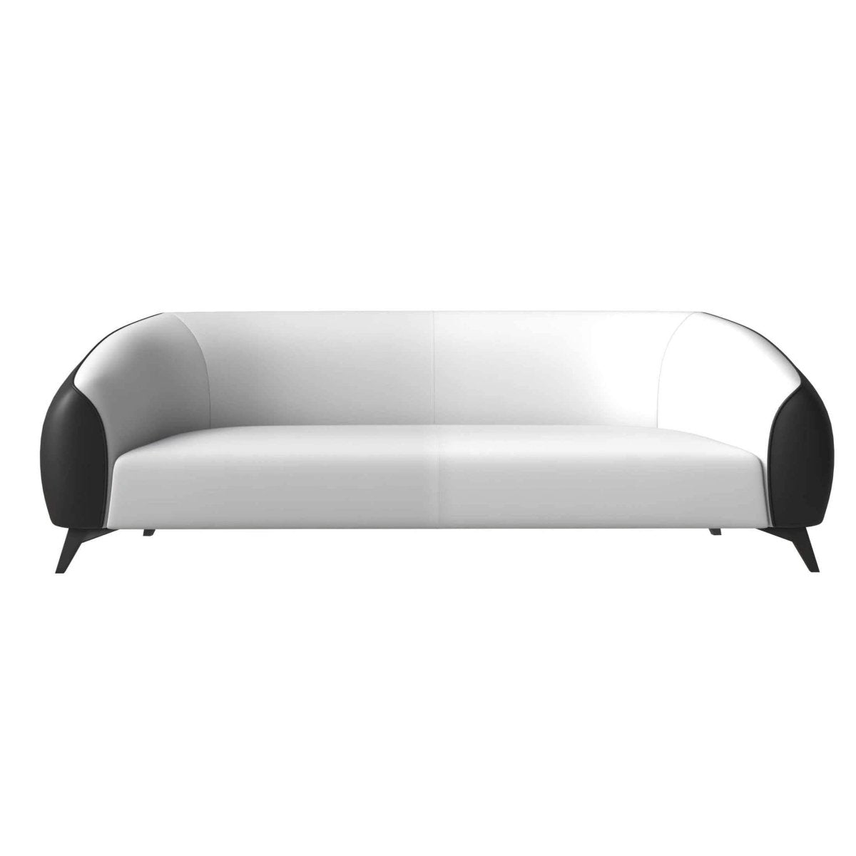 Opula 3 - Seater Leather Sofa with Stainless Steel Legs