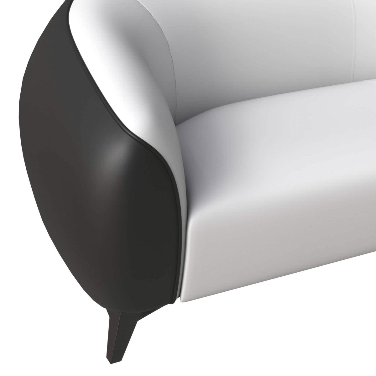 Opula 3 - Seater Leather Sofa with Stainless Steel Legs