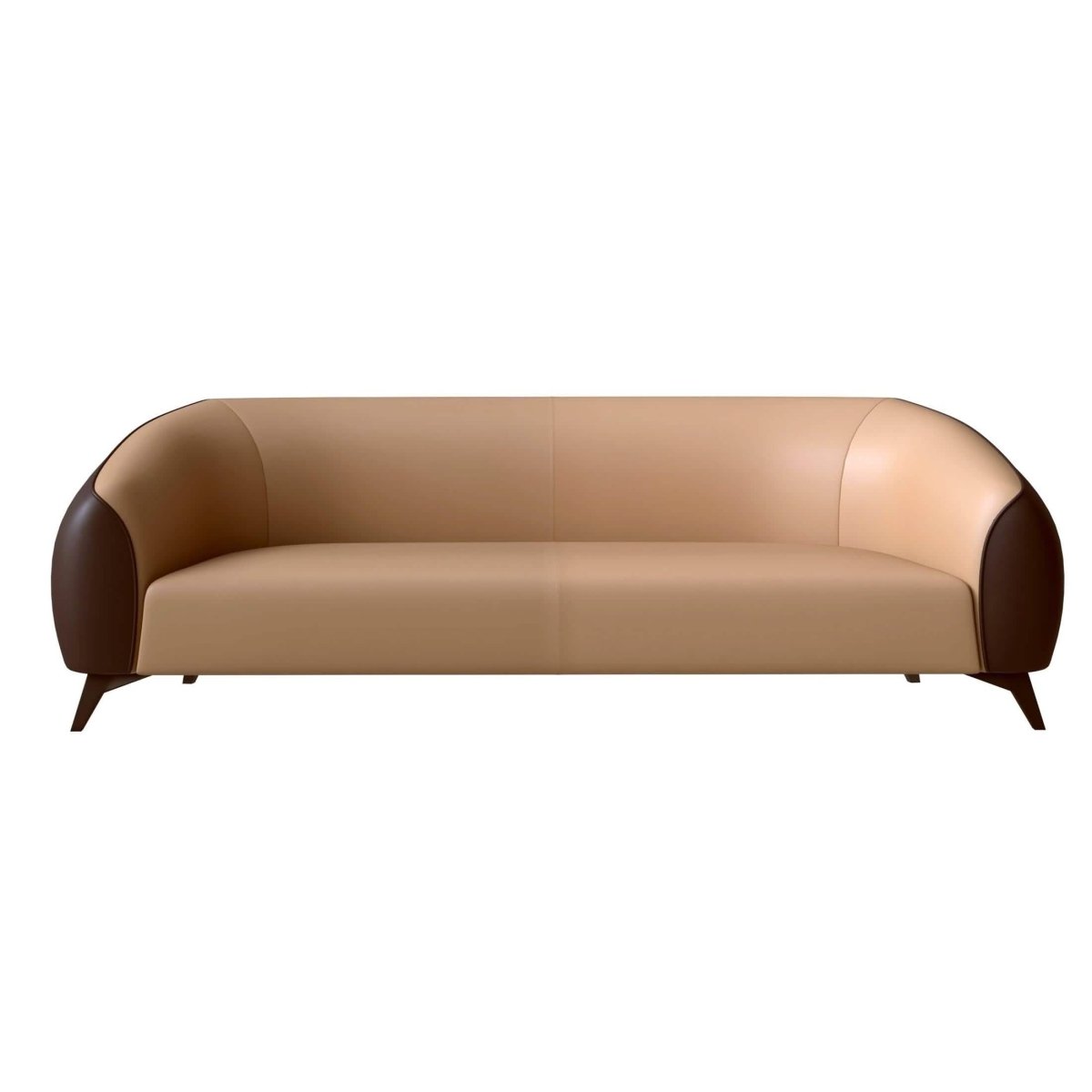 Opula 3 - Seater Leather Sofa with Stainless Steel Legs