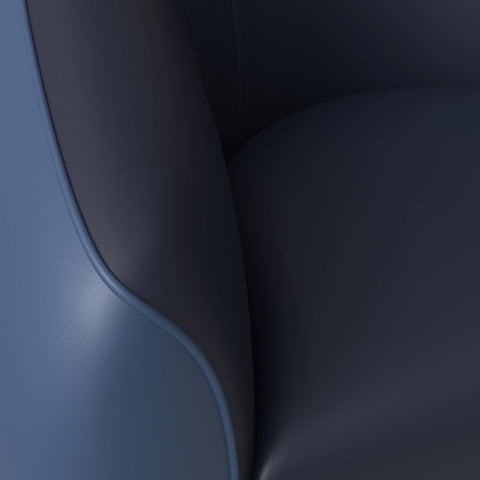 Opula Single-Seater Leather Sofa Accent Armchair with Stainless Steel Legs