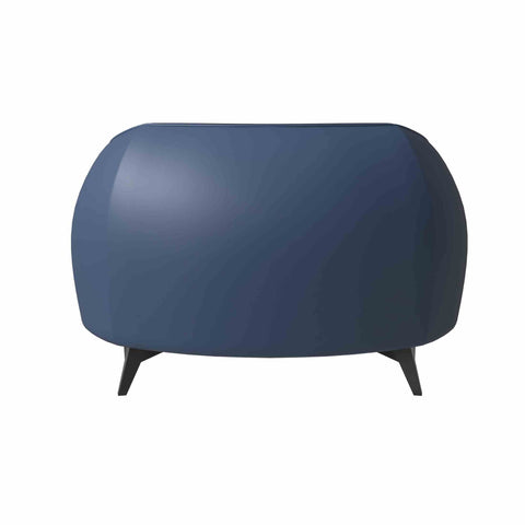 Opula Single-Seater Leather Sofa Accent Armchair with Stainless Steel Legs