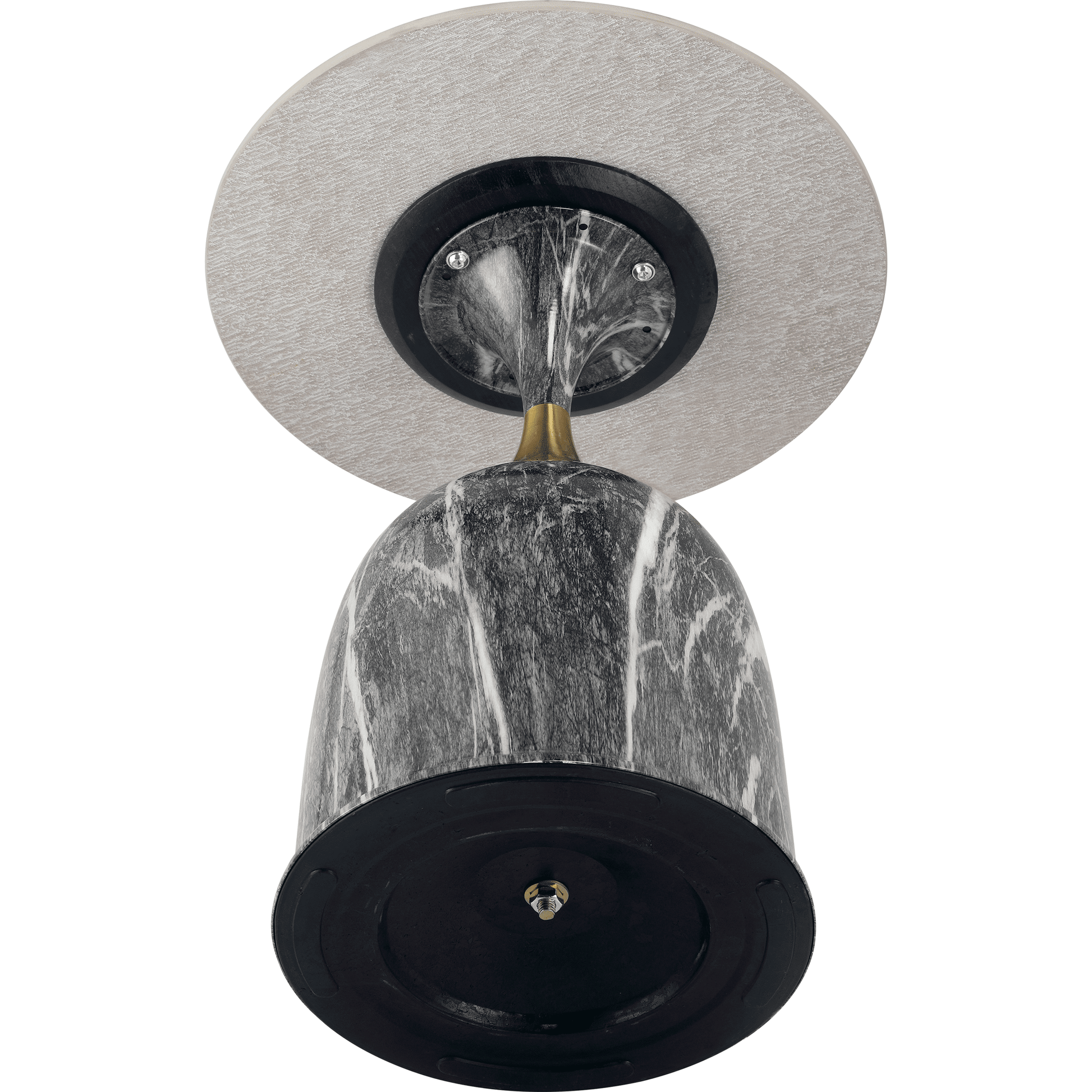 Oslo Side Table Round Sintered Stone with Stainless Steel Base