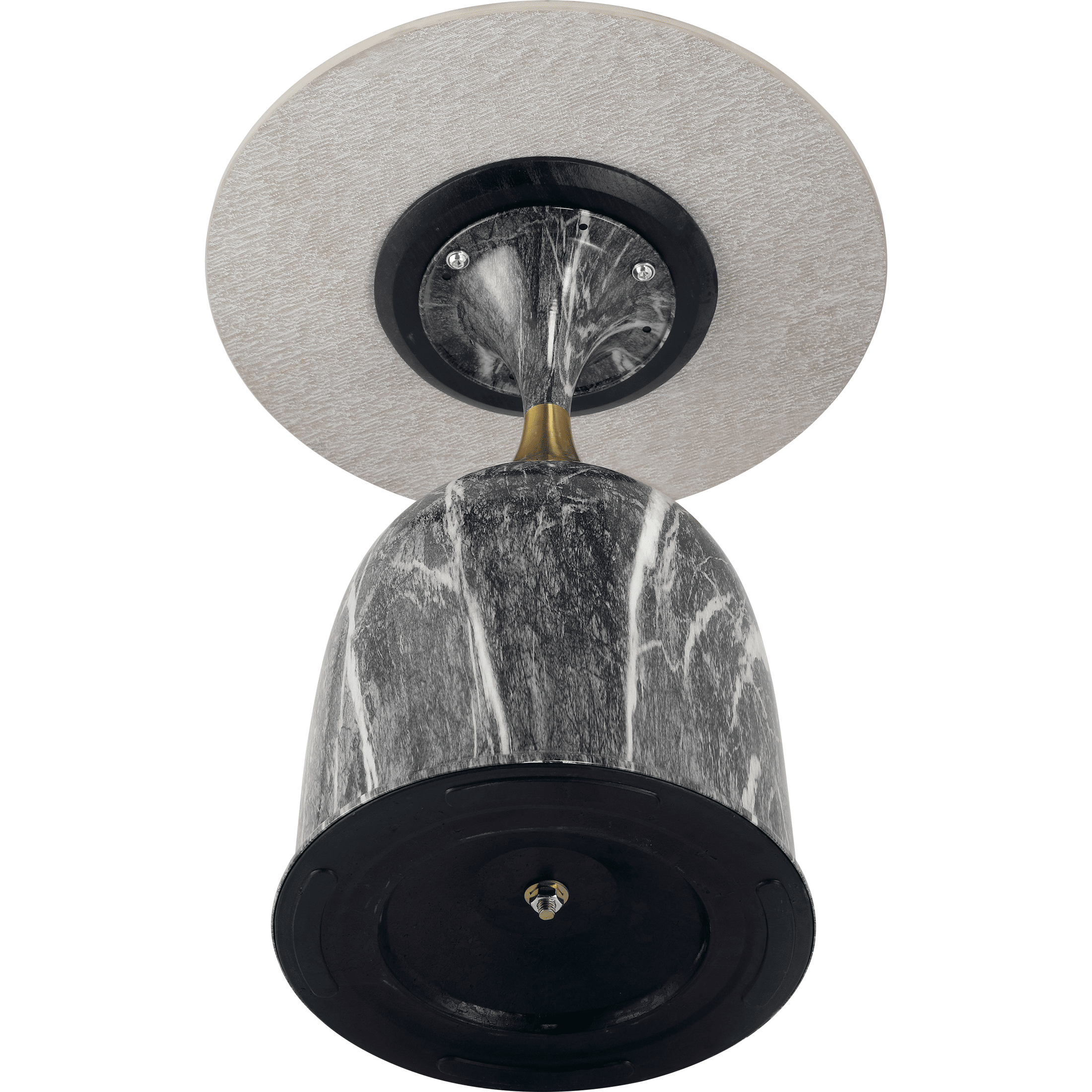 Oslo Side Table Round Sintered Stone with Stainless Steel Base