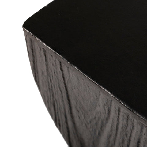 Onyx Square Side Table in Fiberstone Assembled Accent End Table