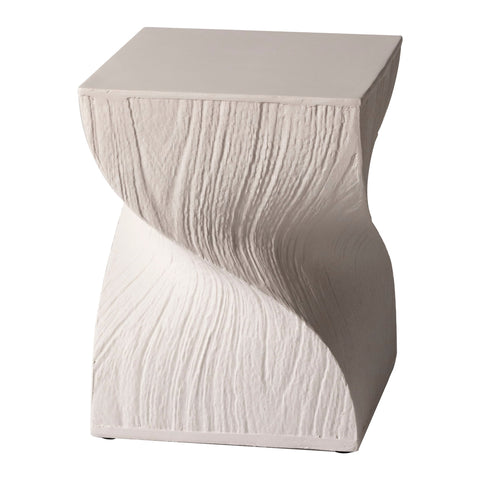 Onyx Square Side Table in Fiberstone Assembled Accent End Table