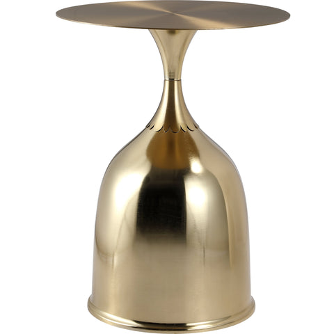 Oslo Side Table Round Stainless Steel Top and Pedestal Base