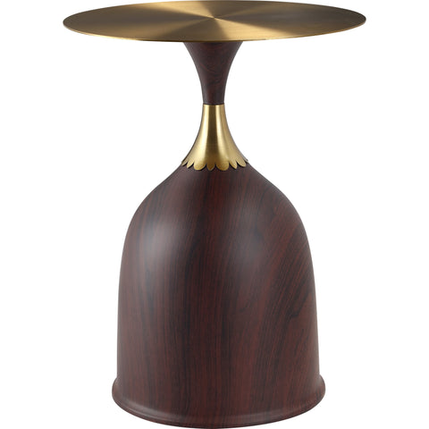 Oslo Side Table Round Stainless Steel Top and Pedestal Base