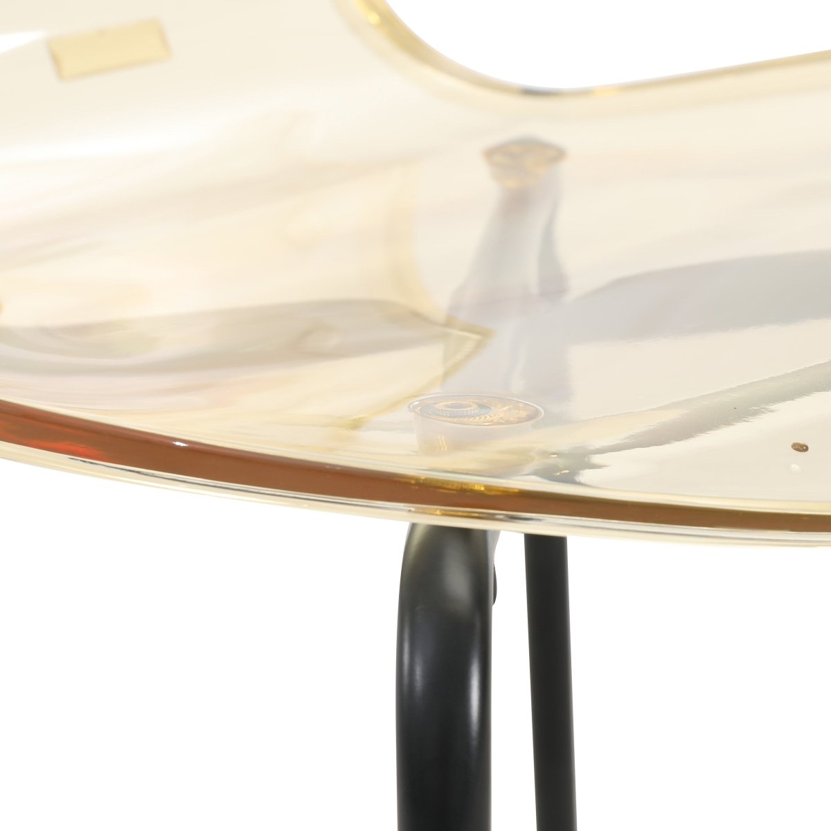 Oyster Modern Stackable Dining Side Chair with Chrome/White/Black Stainless Steel Legs