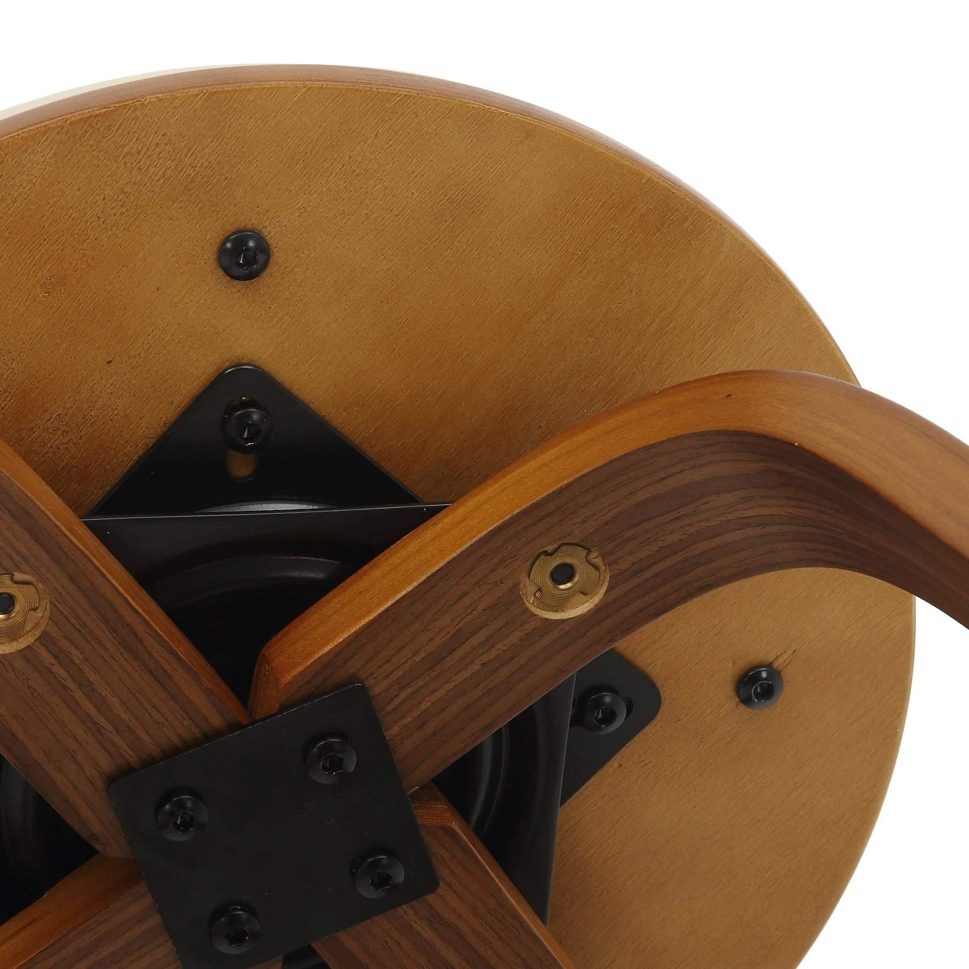 Pelya Modern Swivel Counter Stool Upholstered in Leather With Chrome Iron Footrest