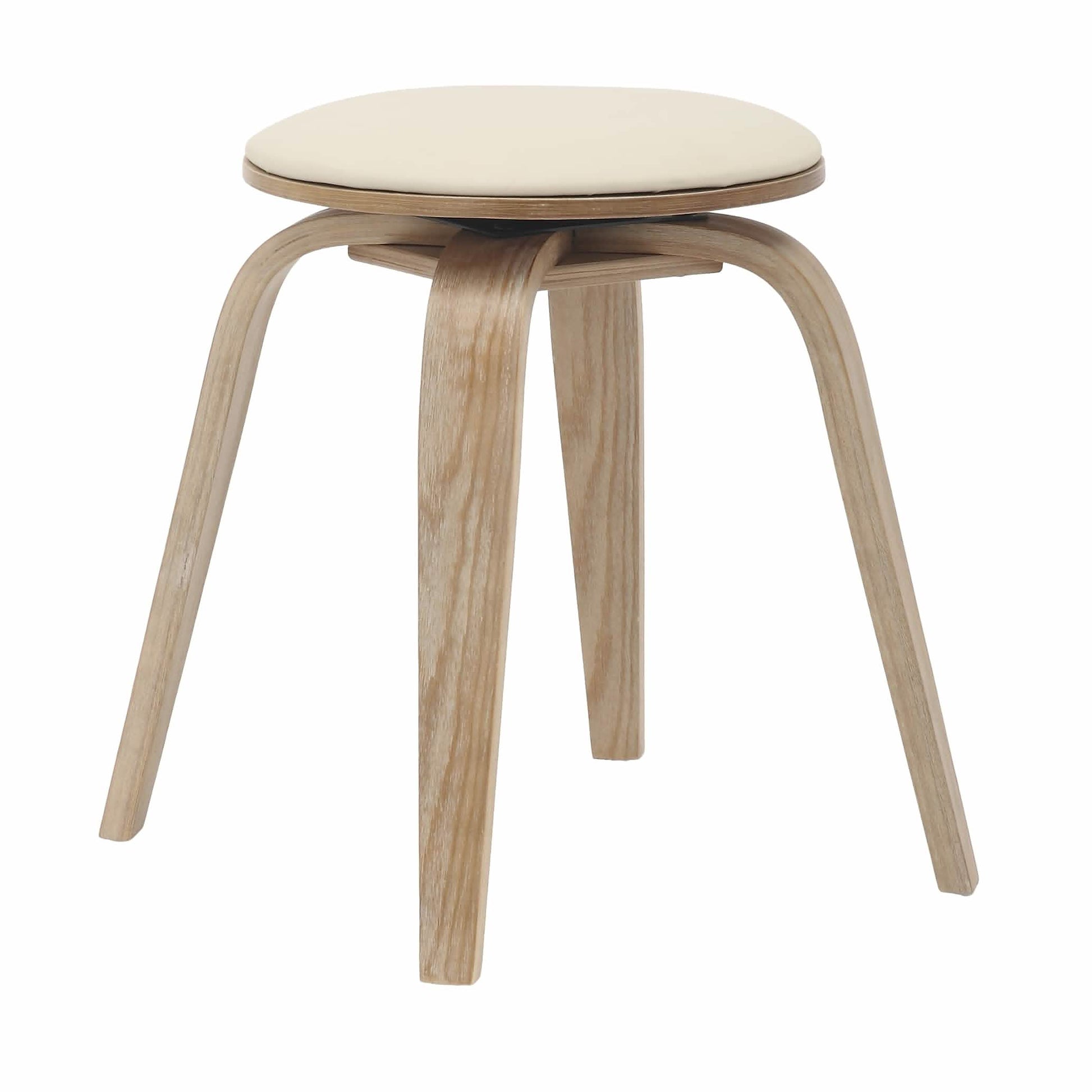 Pelya Mordern Wooden Dining Stool With Walnut Color Frame