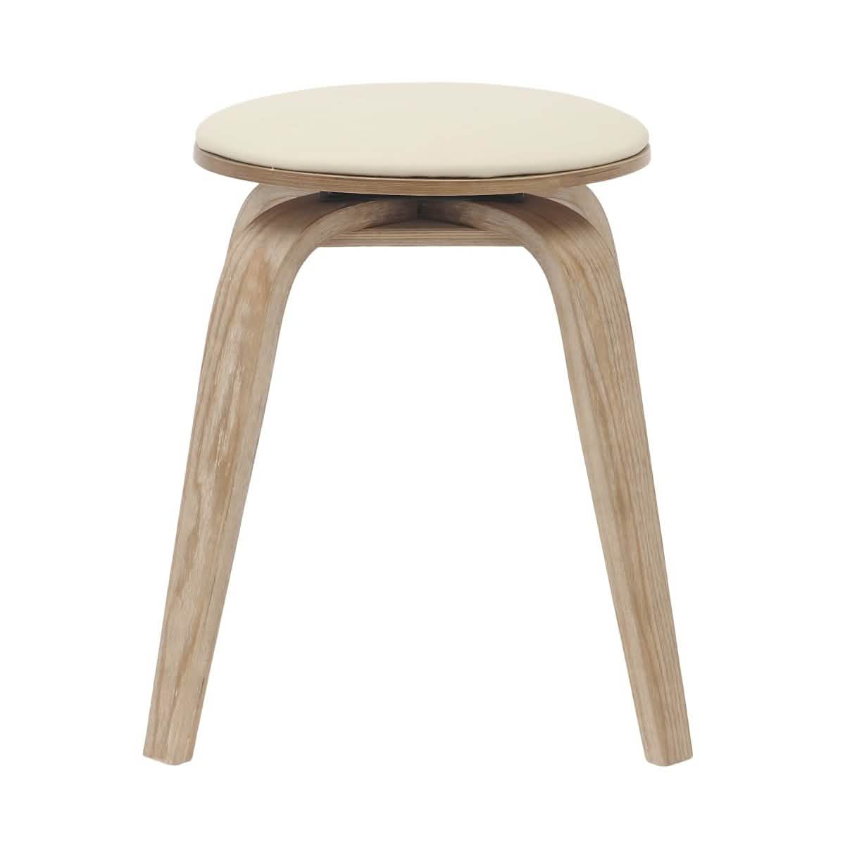 Pelya Mordern Wooden Dining Stool With Walnut Color Frame