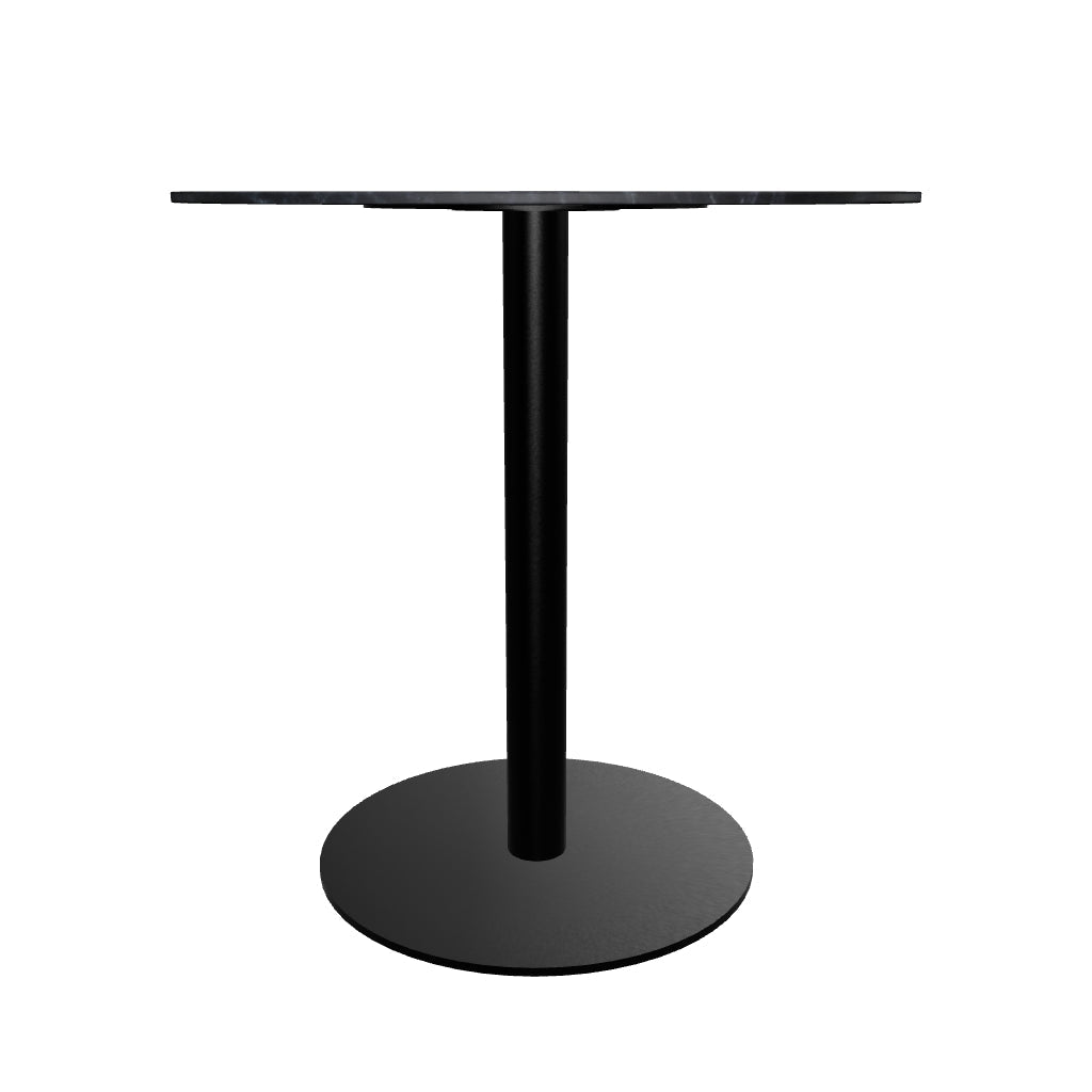 Vail Collection Dining Table Black/Gold Base With 27"/36" Round Black MDF Top
