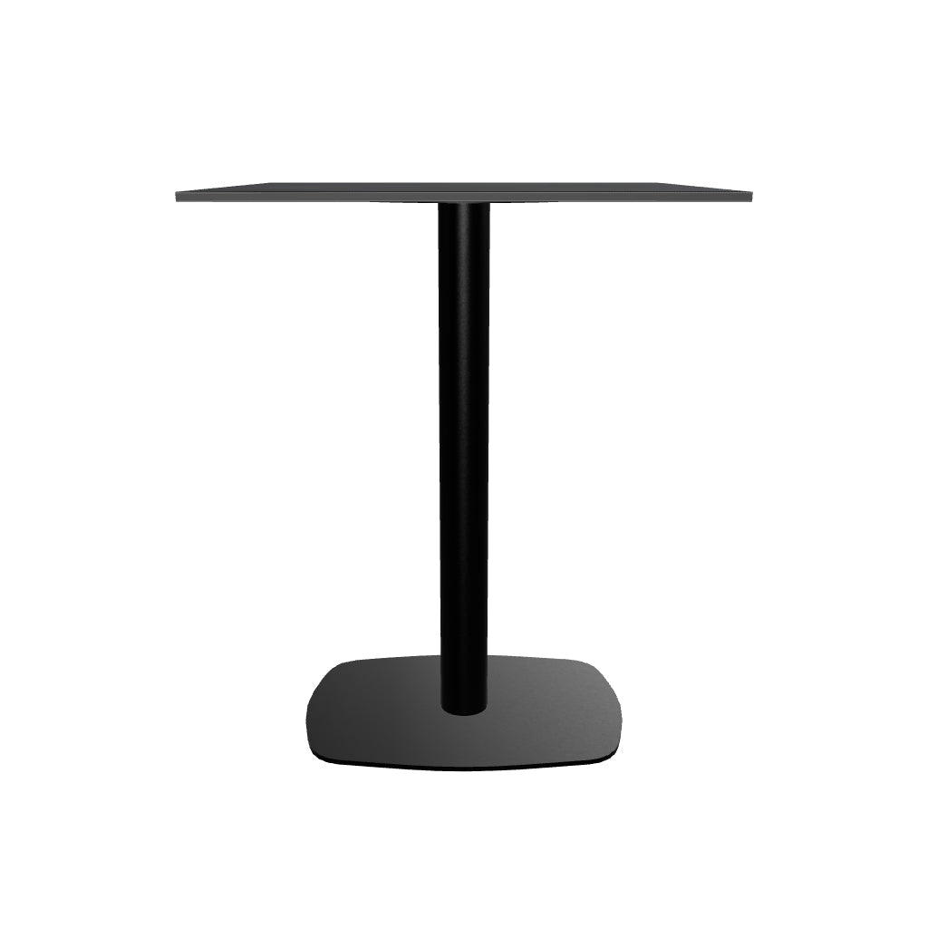 Vail Collection Dining Table Black Rectangle Base With 24" Square MDF Top