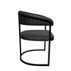 Aero Modern Upholstered Dining Chair with Padded Seat and Powder-Coated Iron Frame