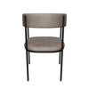 Cyril Dining Chair in Leather or Velvet with Open Back Design and Powder-Coated Iron Frame