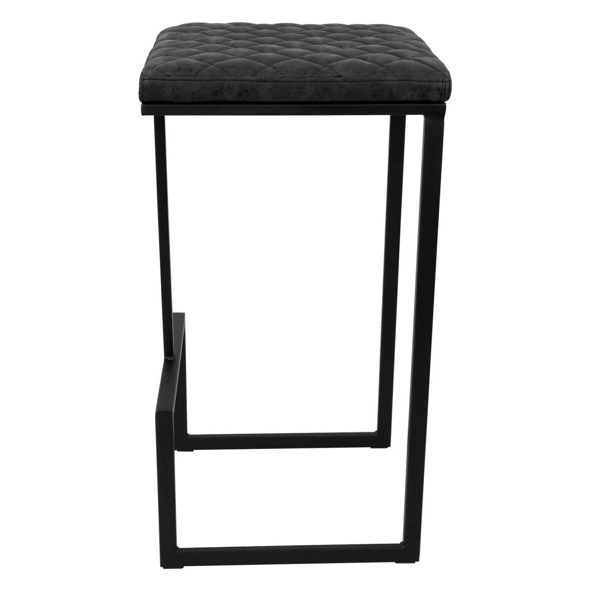 Quincy Leather Bar Stools With Metal Frame Olive Green Leisuremod