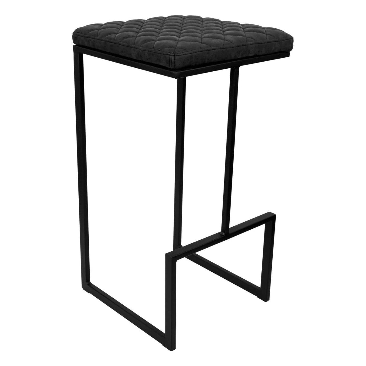Quincy Leather Bar Stools With Metal Frame Olive Green Leisuremod