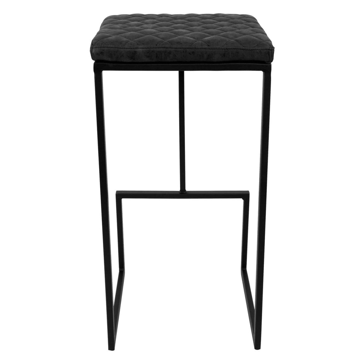 Quincy Leather Bar Stools With Metal Frame Olive Green Leisuremod