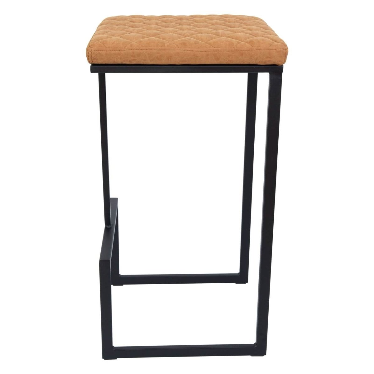 Quincy Leather Bar Stools With Metal Frame Olive Green Leisuremod