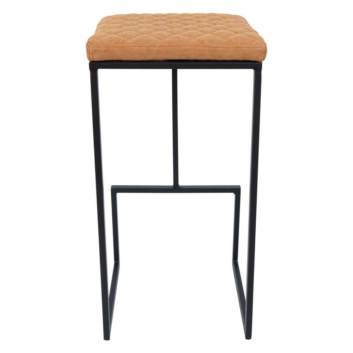 Quincy Leather Bar Stools With Metal Frame Olive Green Leisuremod
