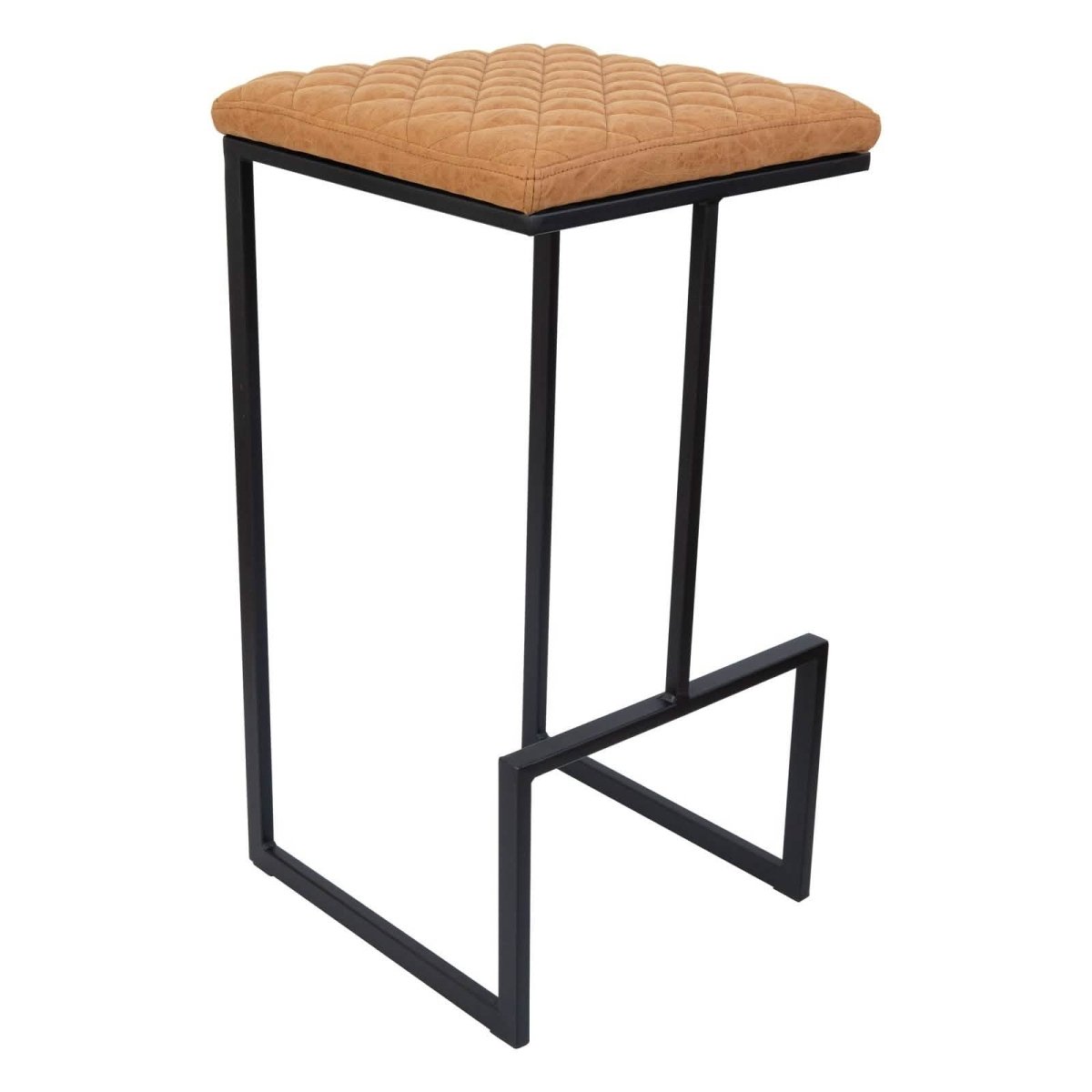 Quincy Leather Bar Stools With Metal Frame Olive Green Leisuremod