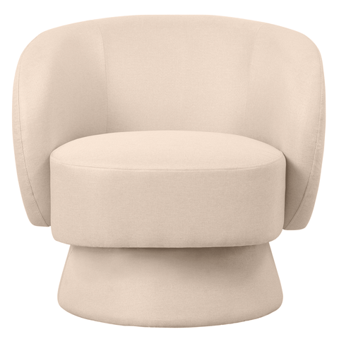 Raze Accent Chair Upholstered in Boucle/Linen/Velvet Armchair with Removable Round Base