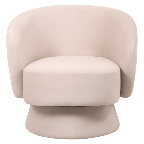 Raze Accent Chair Upholstered in Boucle/Linen/Velvet Armchair with Removable Round Base