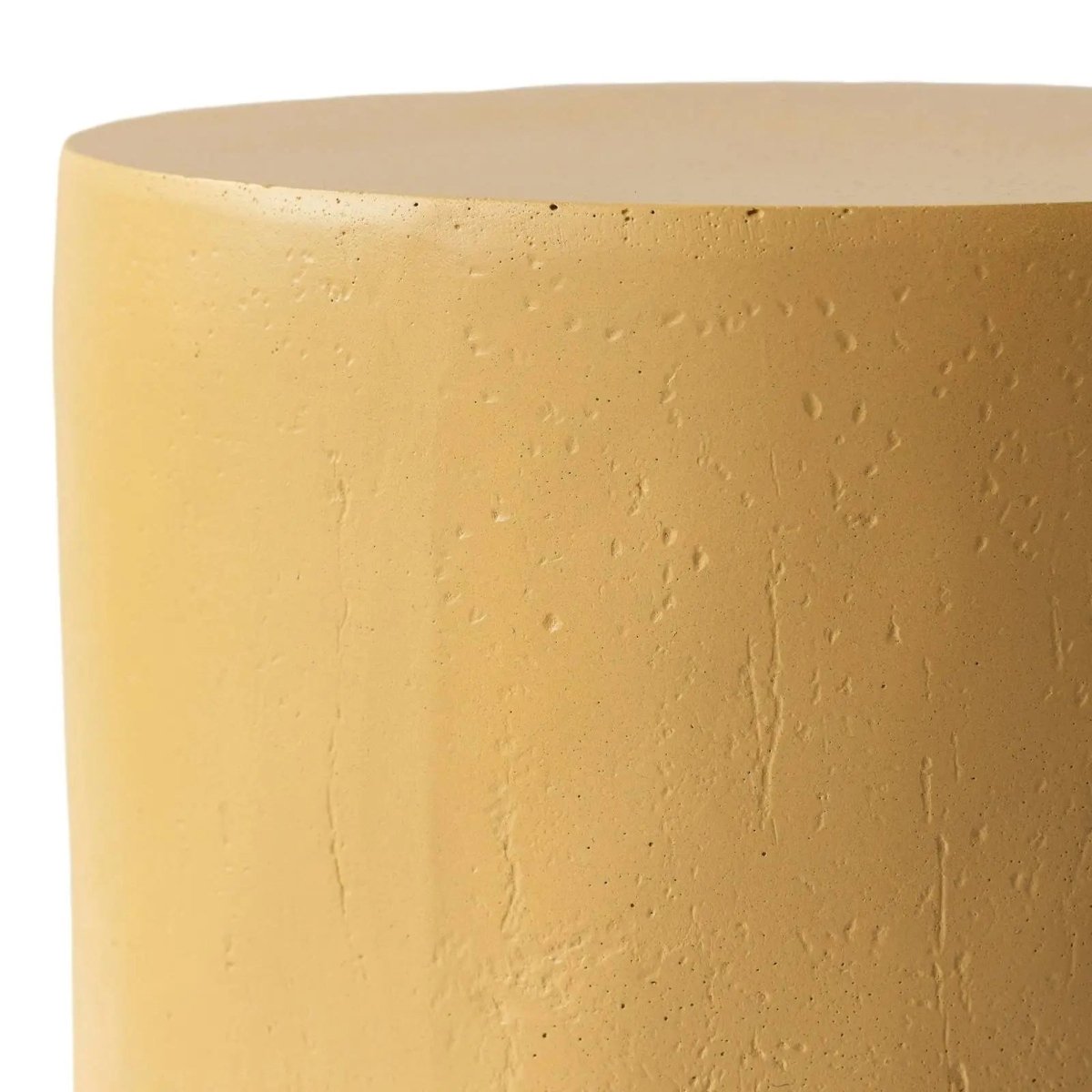 Ramble 14" Wide Round Side Table – Modern Fiberstone Accent End Table for Indoor Outdoor