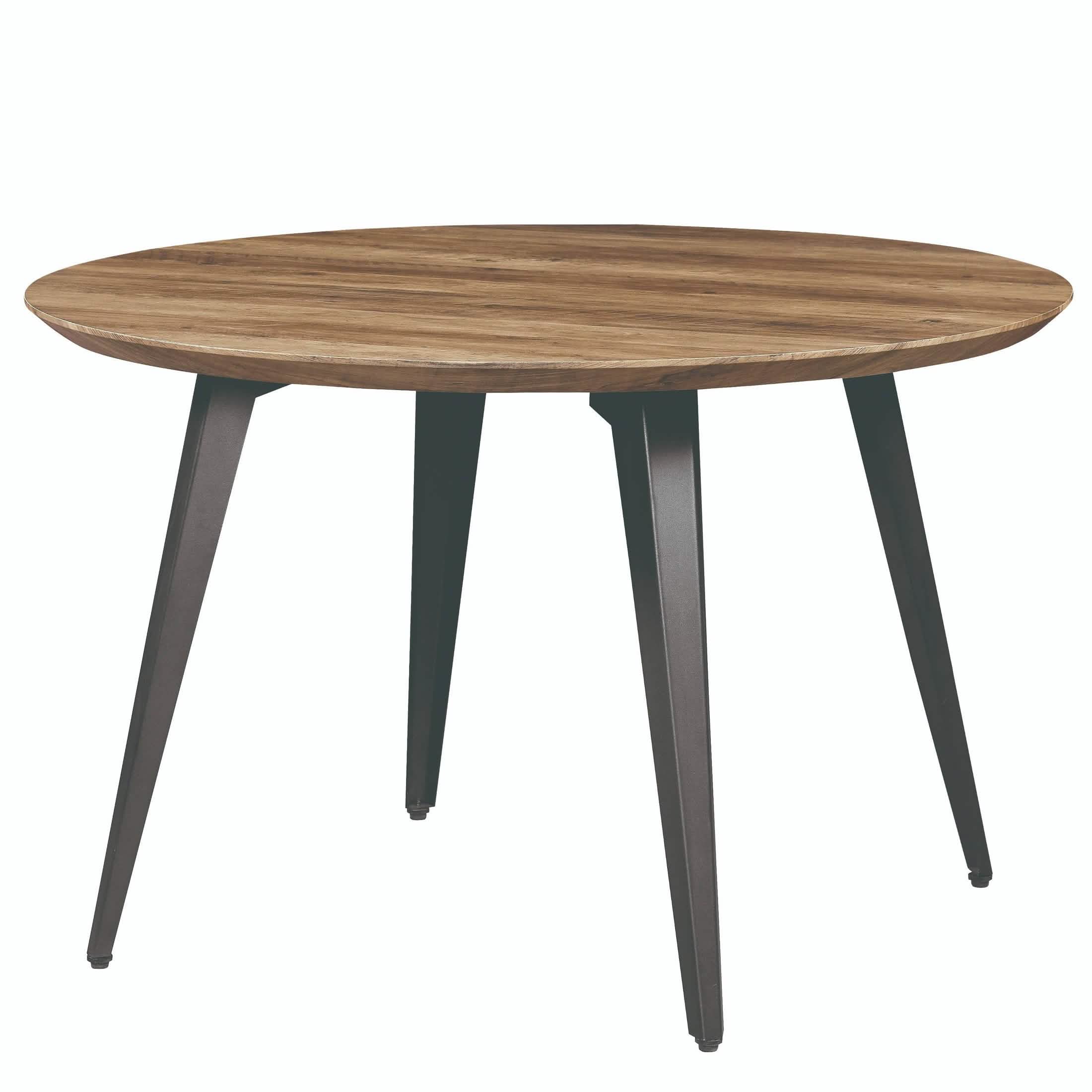 Ravenna 5 - Piece Dining Set 47" Round Dining Table 4 Leather Dining Chairs