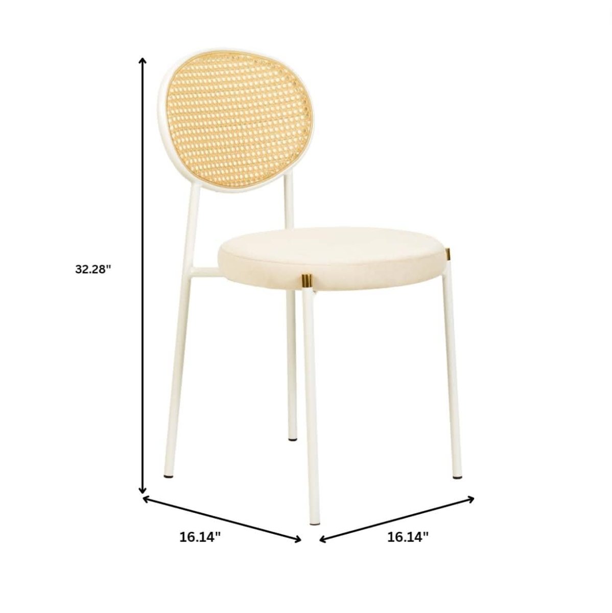 Ravenna 5 - Piece Dining Set with 63" Rectangular Dining Table in Maple with 4 Velvet Dining Chairs in White Steel Legs