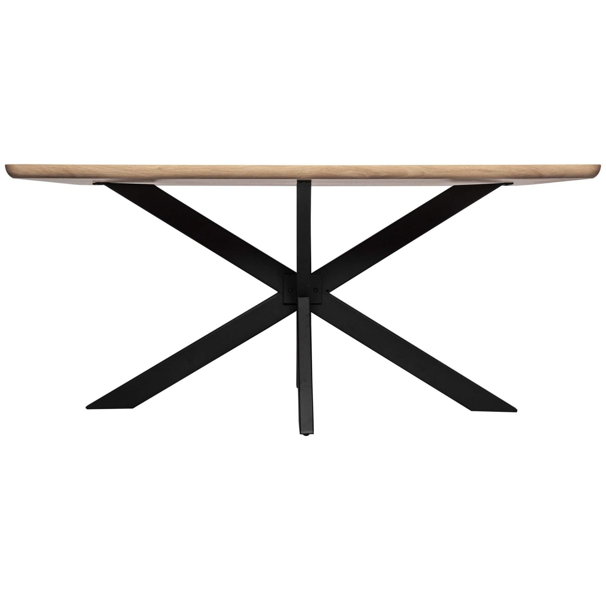 Ravenna 69" Rectangular Wood Dining Table with 6 Euston Wicker Dining Chairs Dining Set Leisuremod
