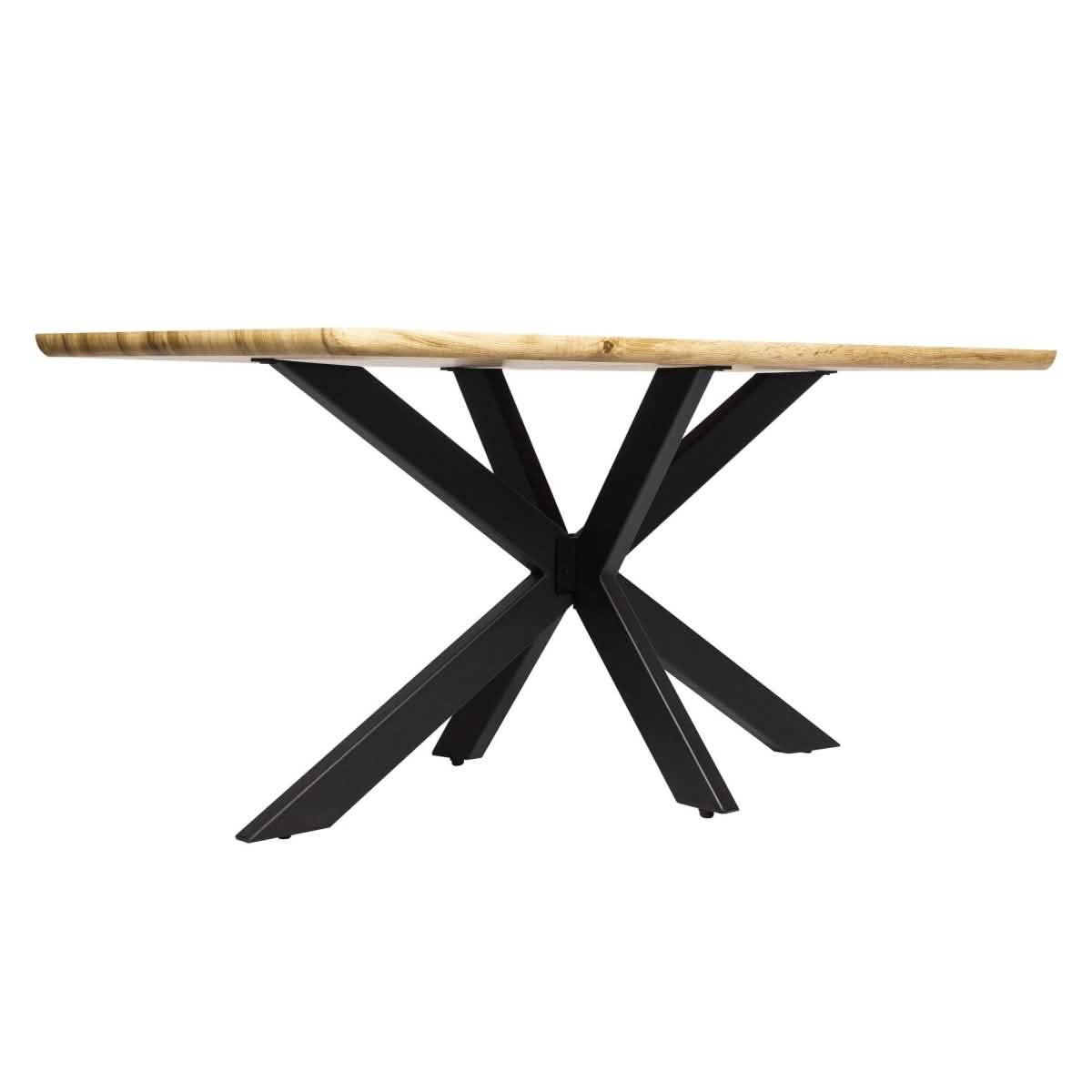 Ravenna 69" Rectangular Wood Dining Table with 6 Euston Wicker Dining Chairs Dining Set Leisuremod