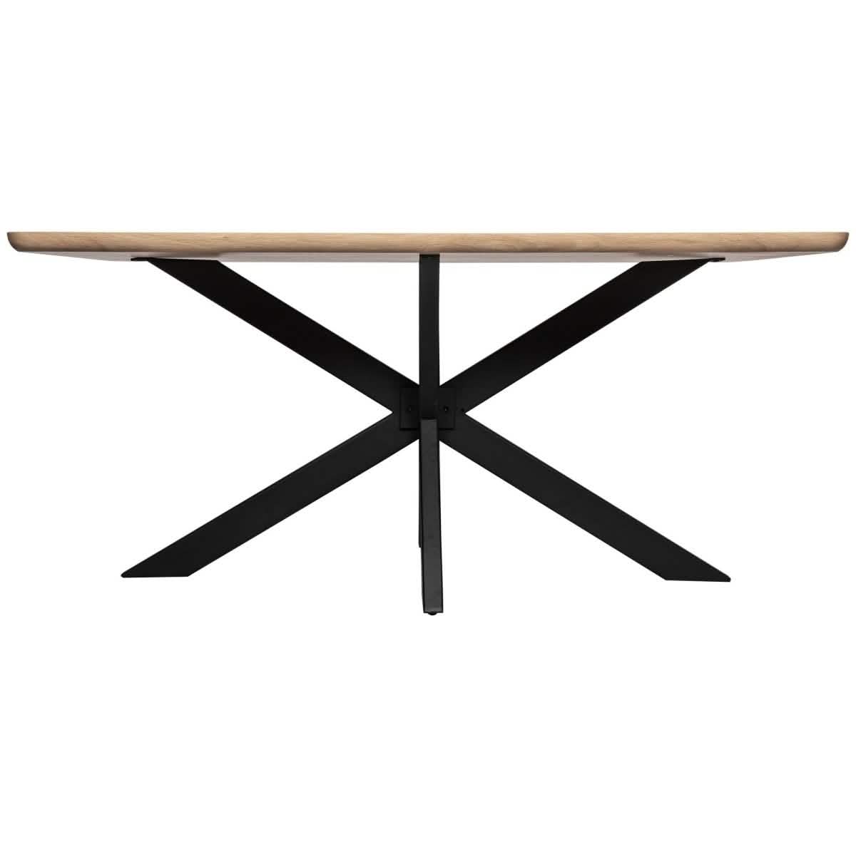 Ravenna 69" Rectangular Wood Dining Table with 6 Euston Wicker Dining Chairs Dining Set Leisuremod