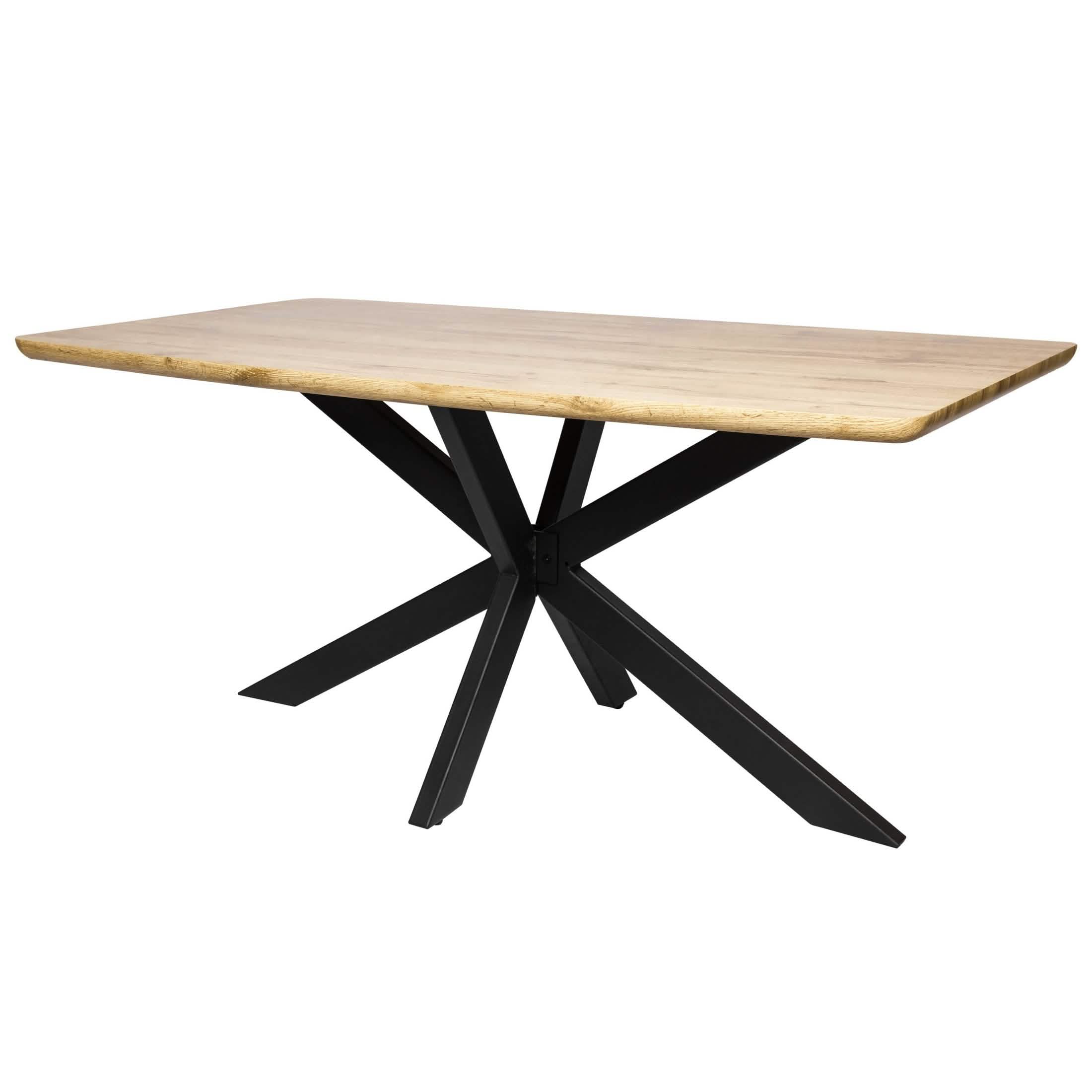Ravenna 69" Rectangular Wood Dining Table with 6 Euston Wicker Dining Chairs Dining Set Leisuremod