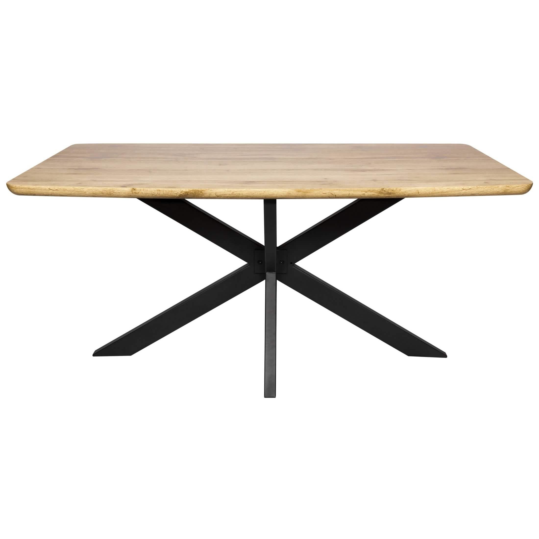 Ravenna 69" Rectangular Wood Dining Table with 6 Euston Wicker Dining Chairs Dining Set Leisuremod