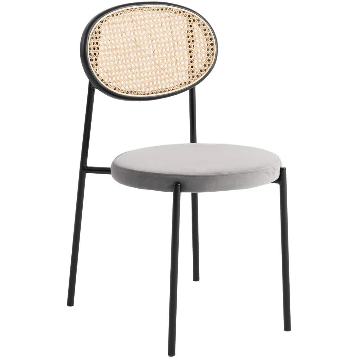 Ravenna 69" Rectangular Wood Dining Table with 6 Euston Wicker Dining Chairs Dining Set Leisuremod