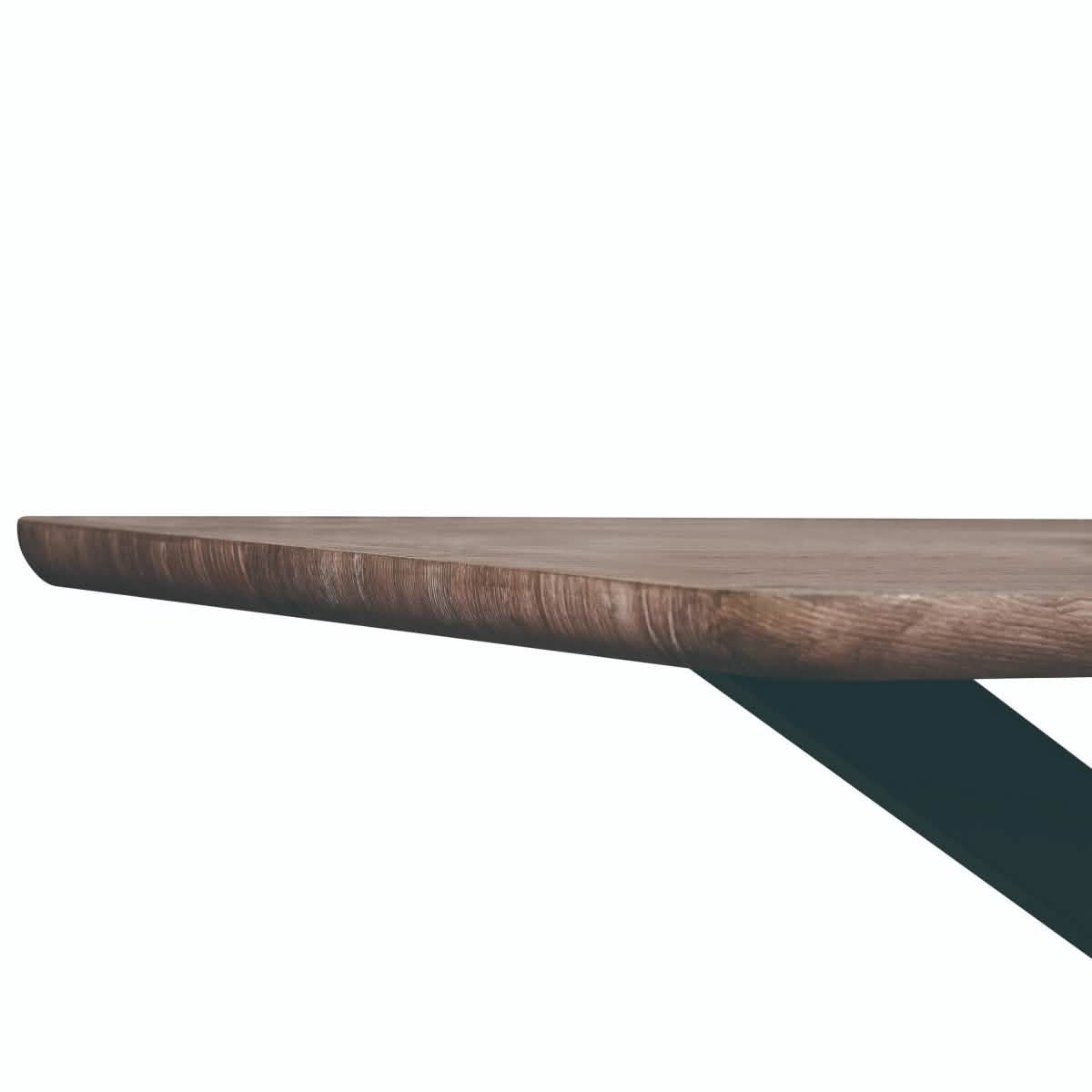 Ravenna 69" Rectangular Wood Dining Table with 6 Euston Wicker Dining Chairs Dining Set Leisuremod