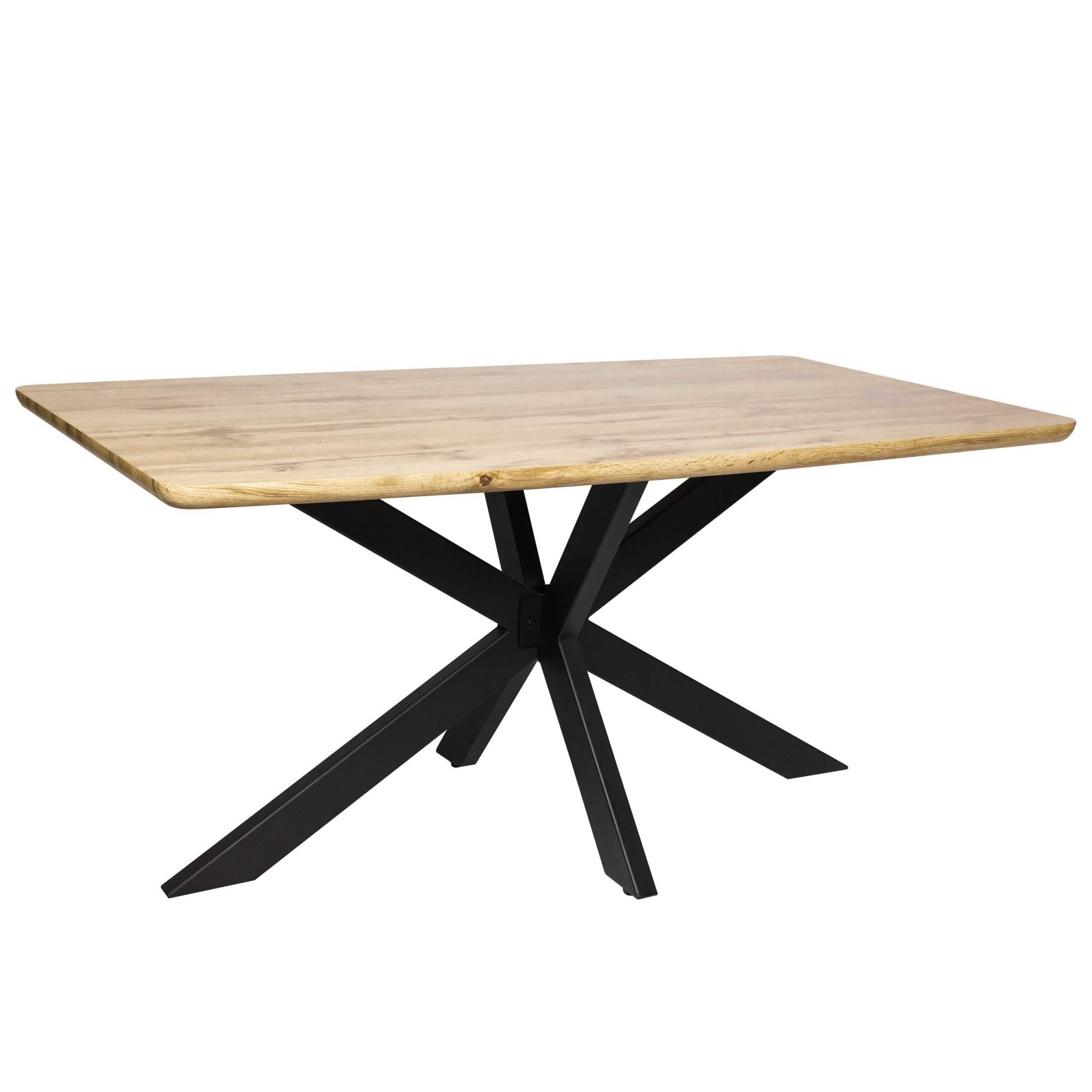 Ravenna 69" Rectangular Wood Dining Table with 6 Euston Wicker Dining Chairs Dining Set Leisuremod