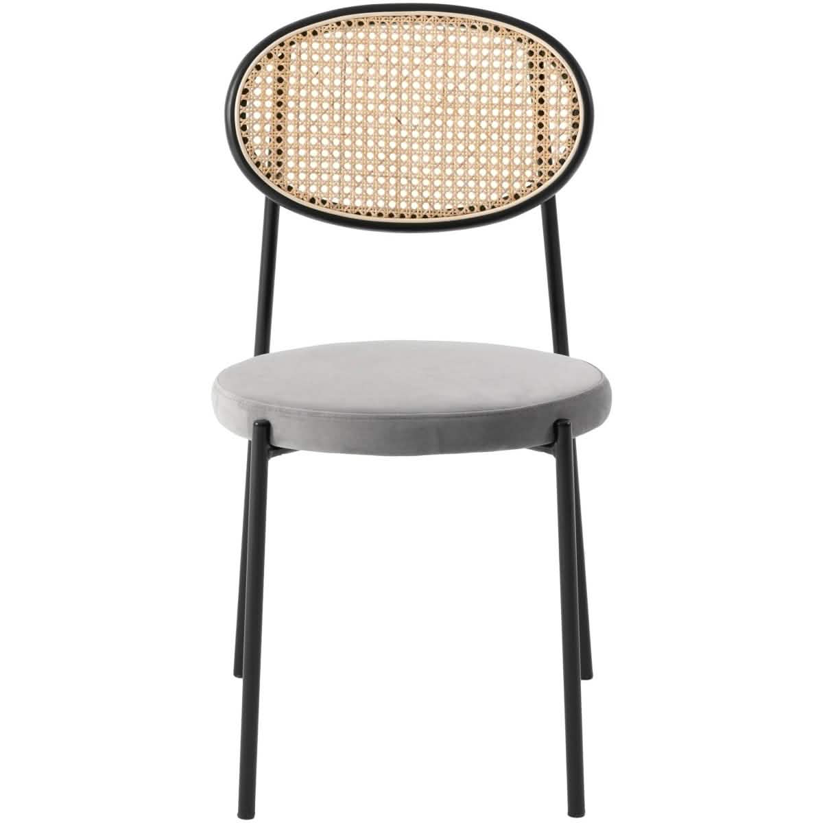 Ravenna 69" Rectangular Wood Dining Table with 6 Euston Wicker Dining Chairs Dining Set Leisuremod