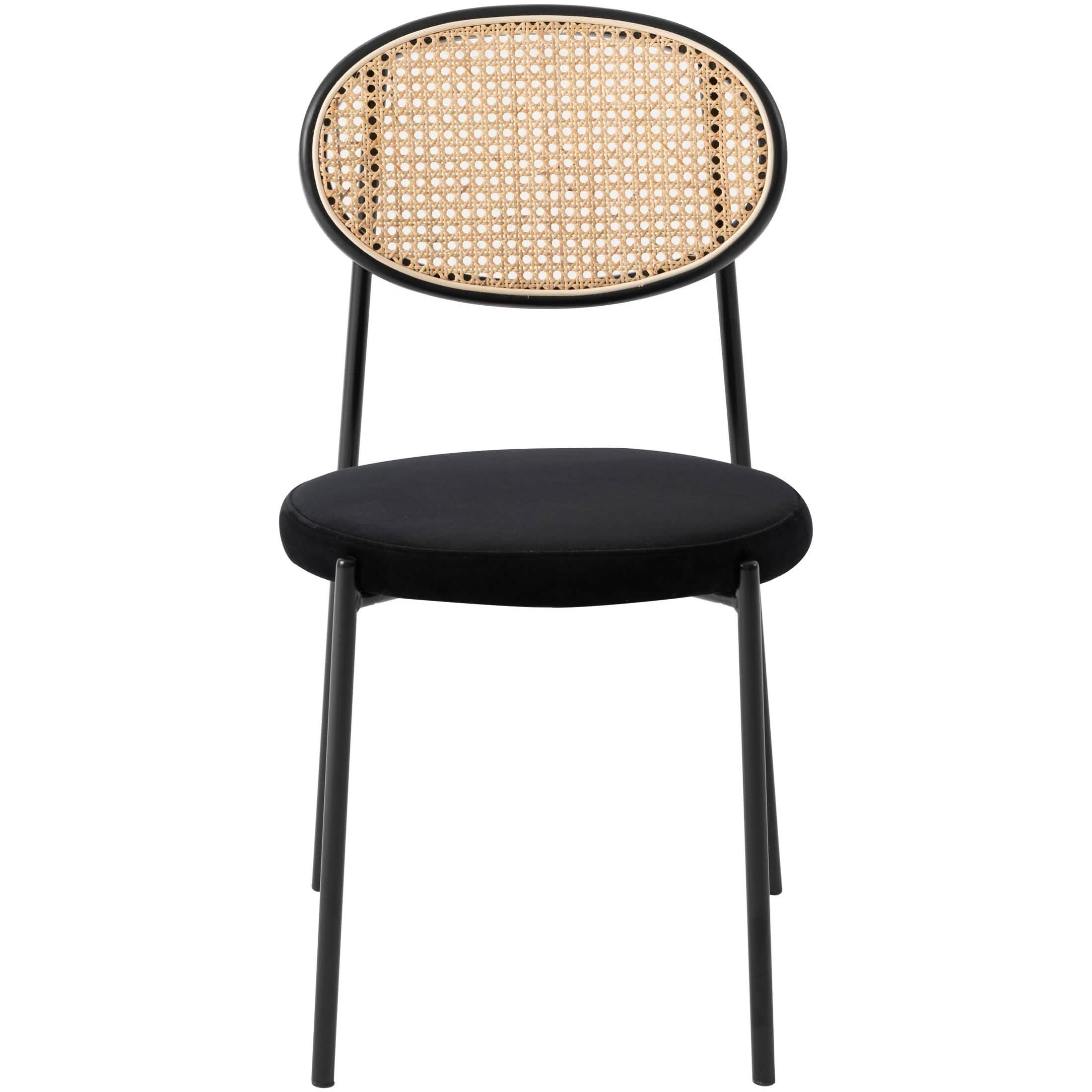 Ravenna 69" Rectangular Wood Dining Table with 6 Euston Wicker Dining Chairs Dining Set Leisuremod