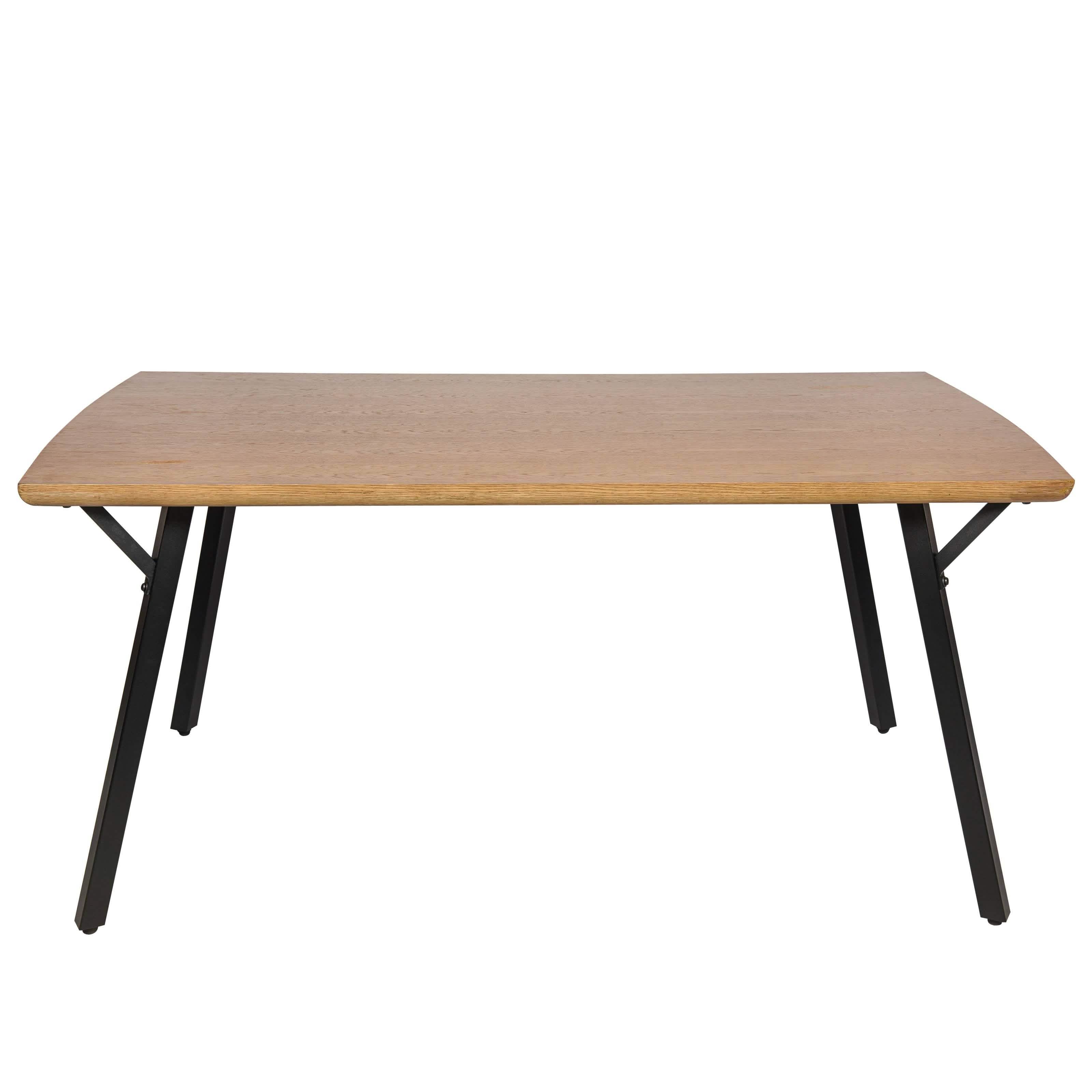 Ravenna 7 - Piece Dining Set with Rectangular Dining Table in Y - Shaped Joint Legs and 6 Leather Dining Side Chairs