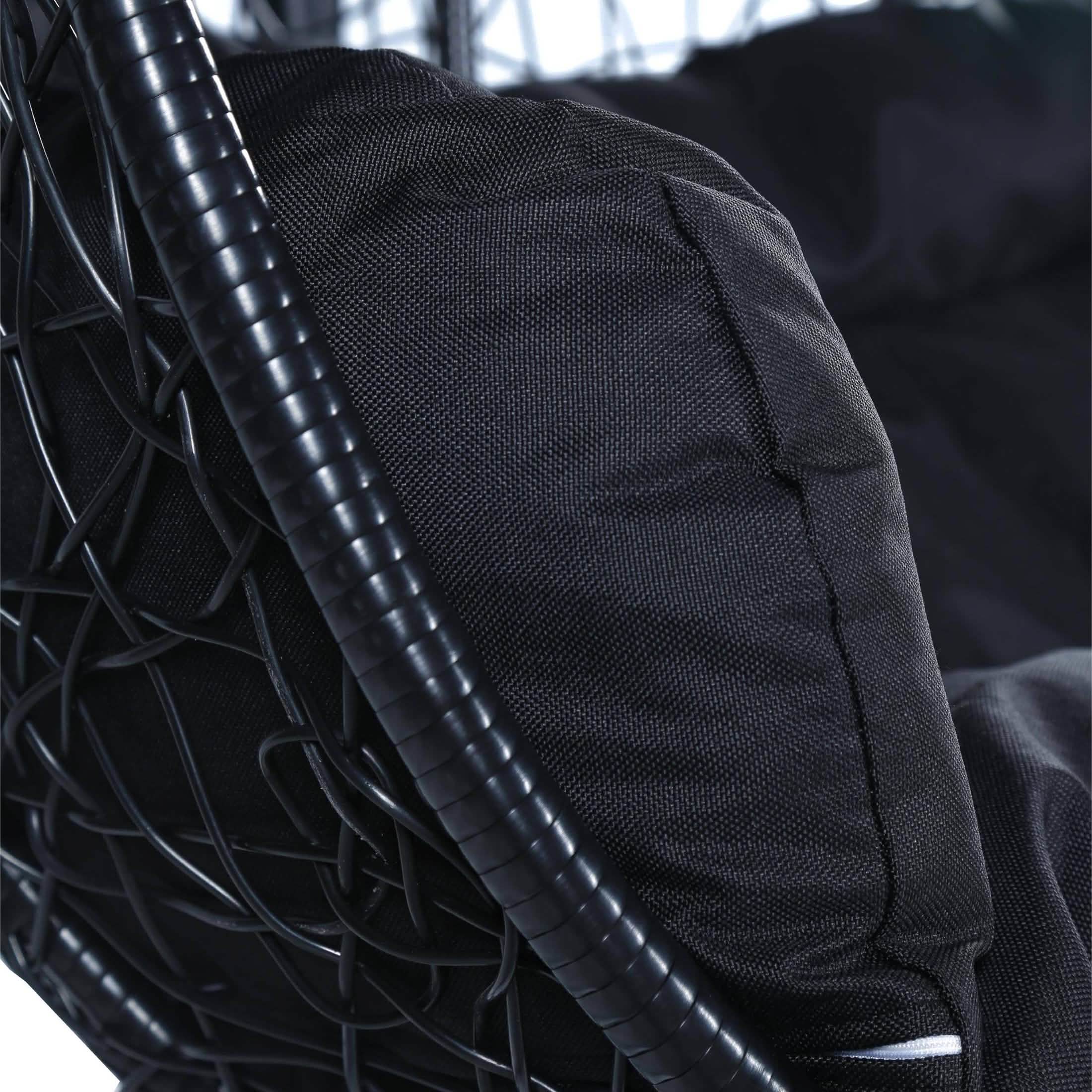 Recluse Two - Person Seater Hanging Egg Swing Chair with Teardrop Design