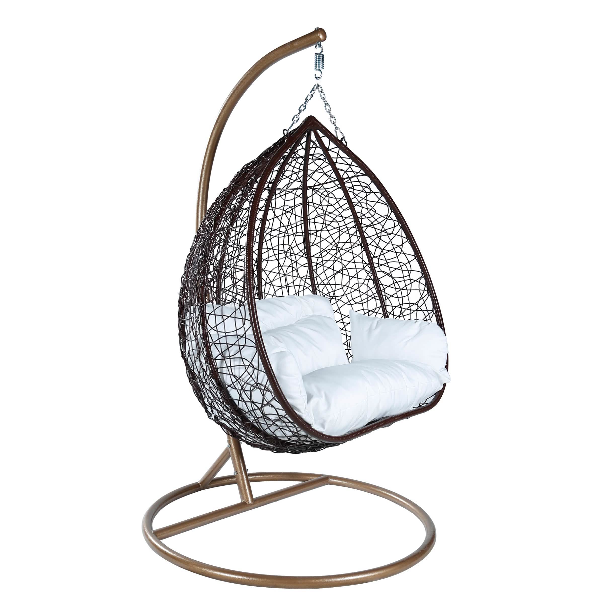 Recluse Two - Person Seater Hanging Egg Swing Chair with Teardrop Design