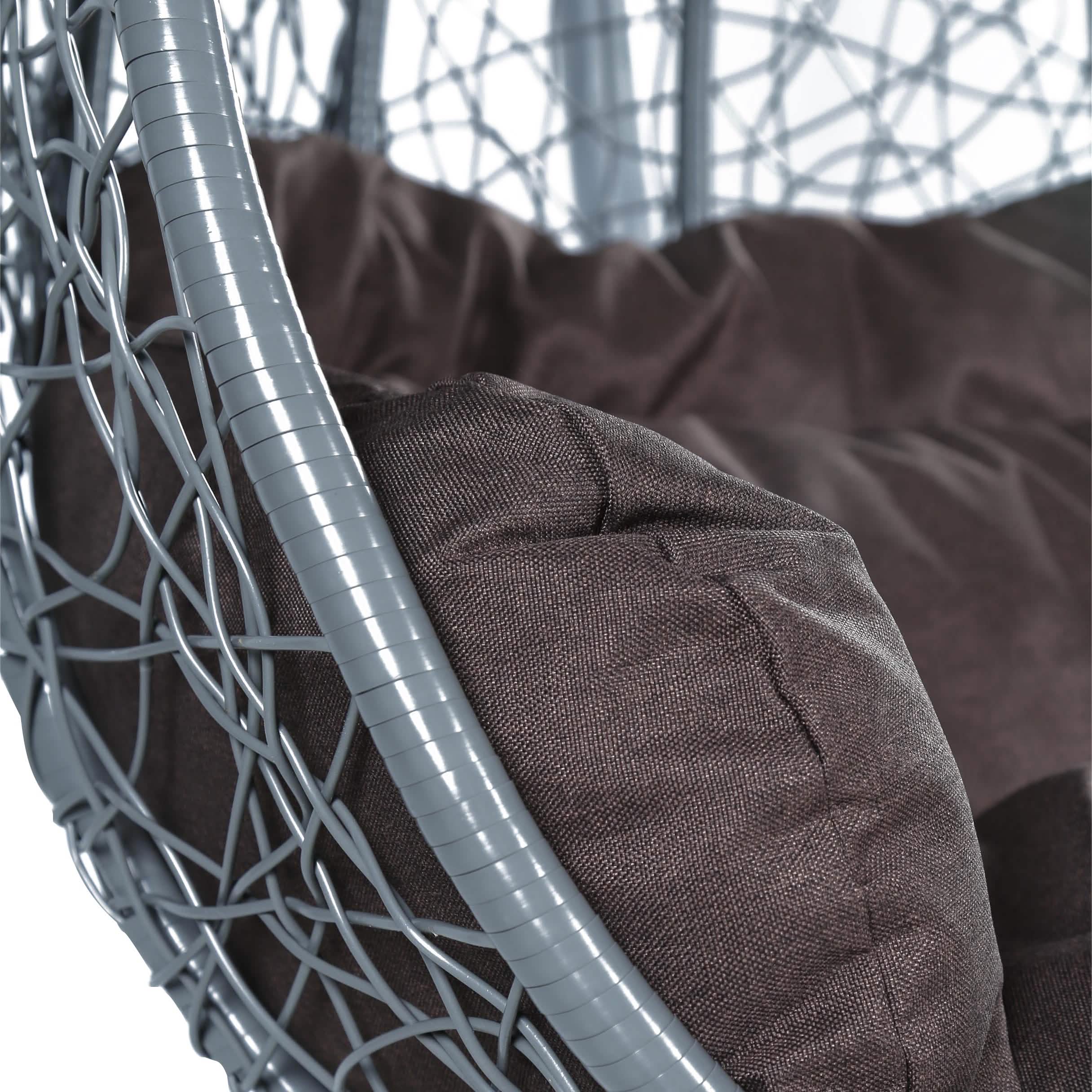 Recluse Two - Person Seater Hanging Egg Swing Chair with Teardrop Design