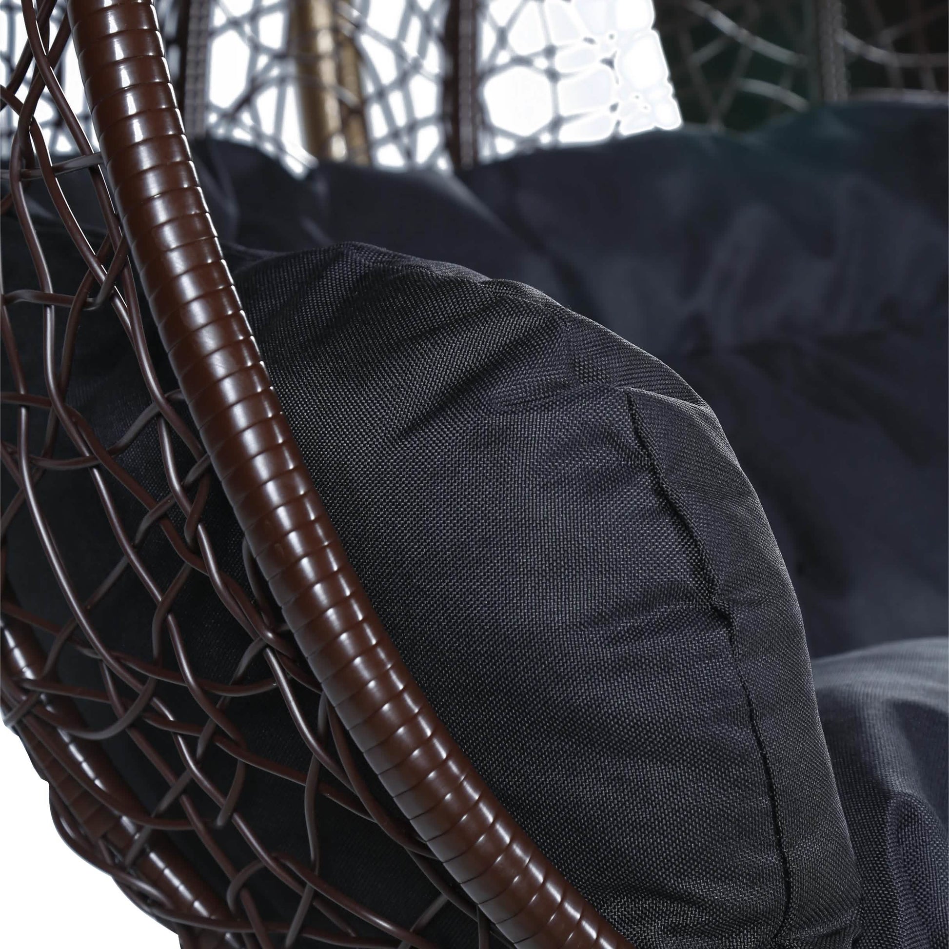 Recluse Two - Person Seater Hanging Egg Swing Chair with Teardrop Design