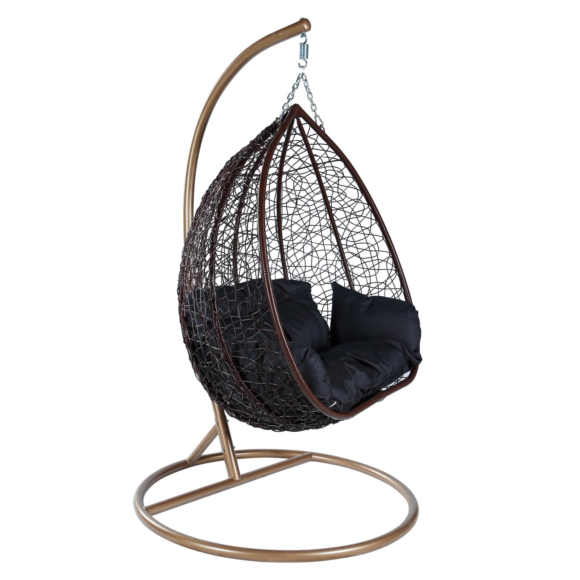 Recluse Two - Person Seater Hanging Egg Swing Chair with Teardrop Design