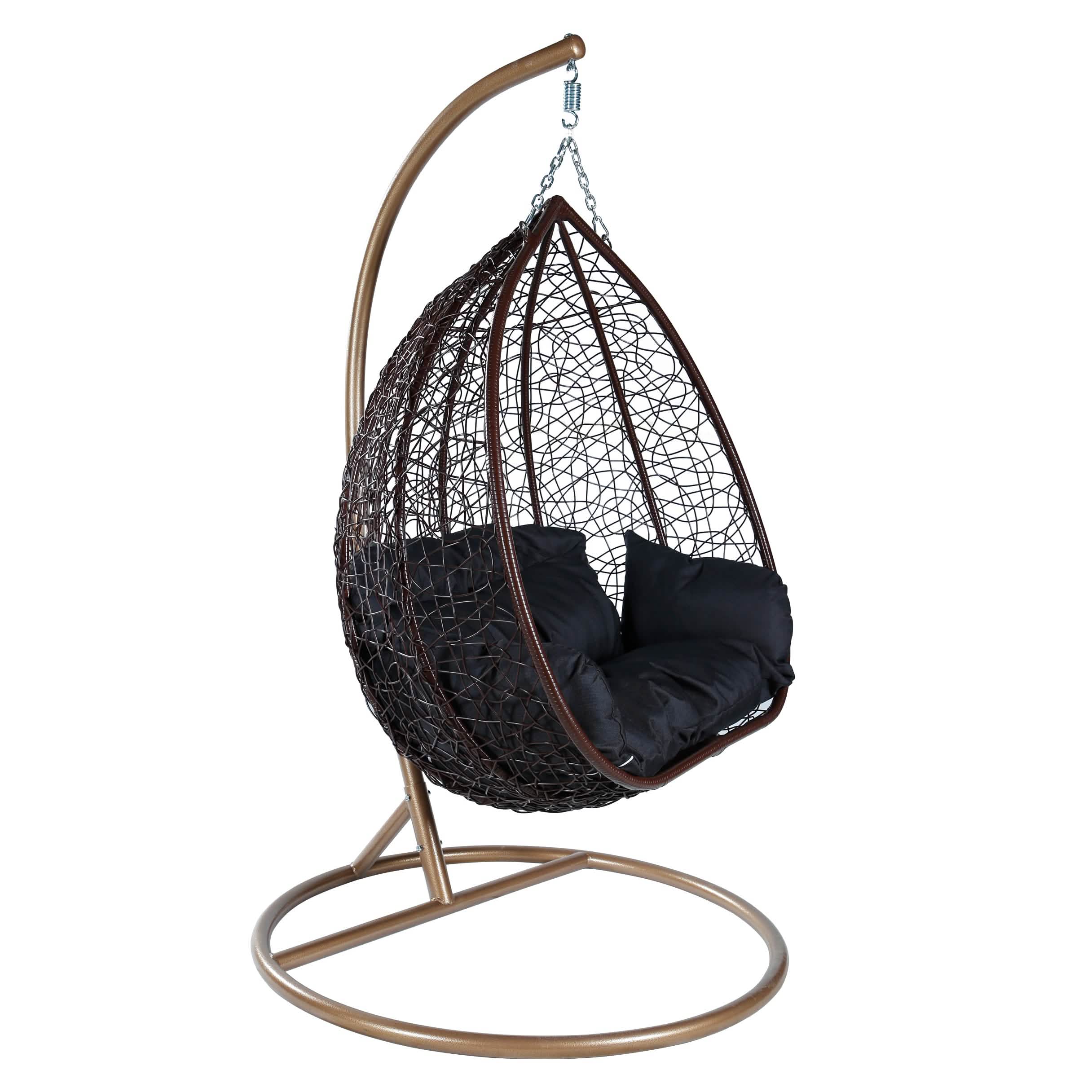 Recluse Two - Person Seater Hanging Egg Swing Chair with Teardrop Design