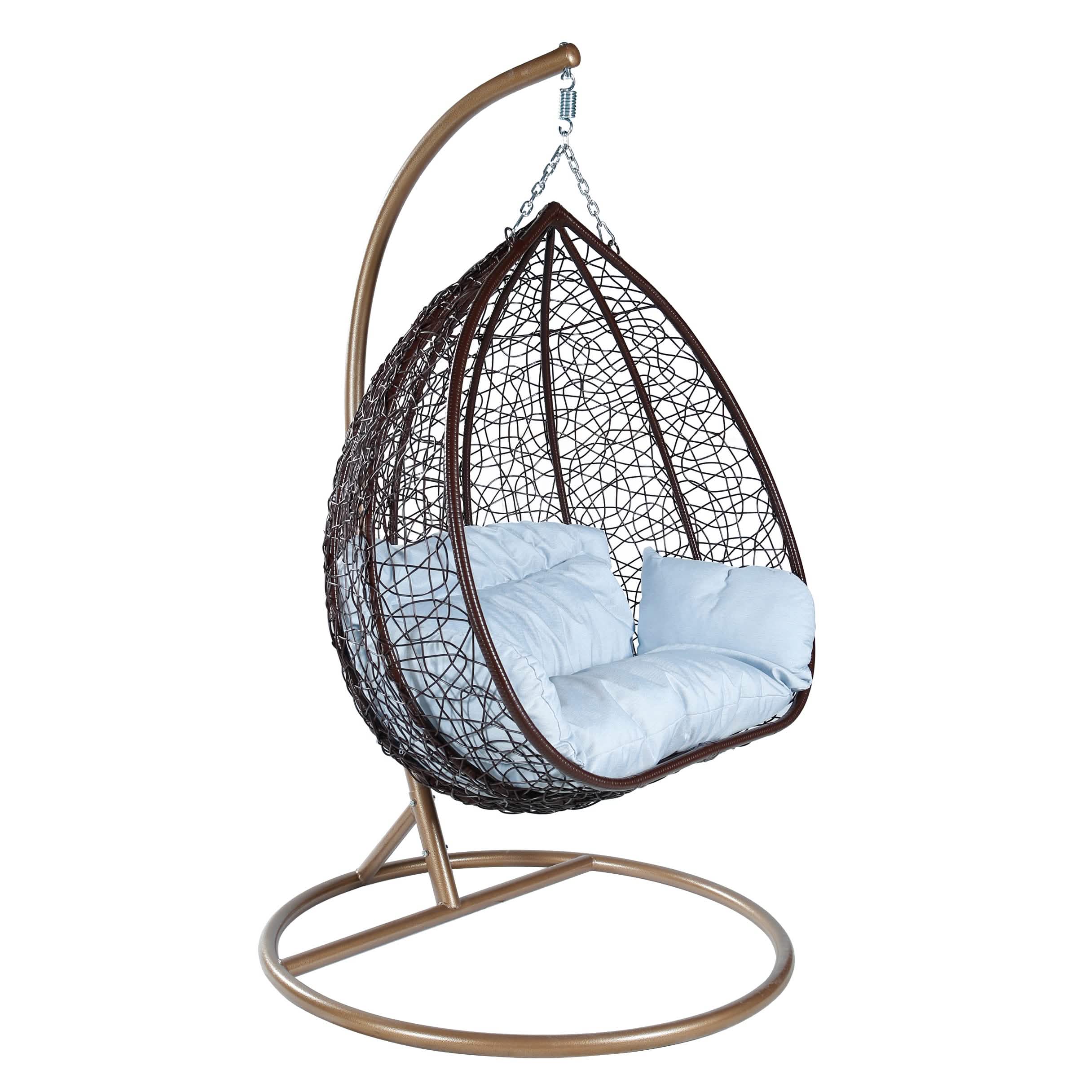Recluse Two - Person Seater Hanging Egg Swing Chair with Teardrop Design