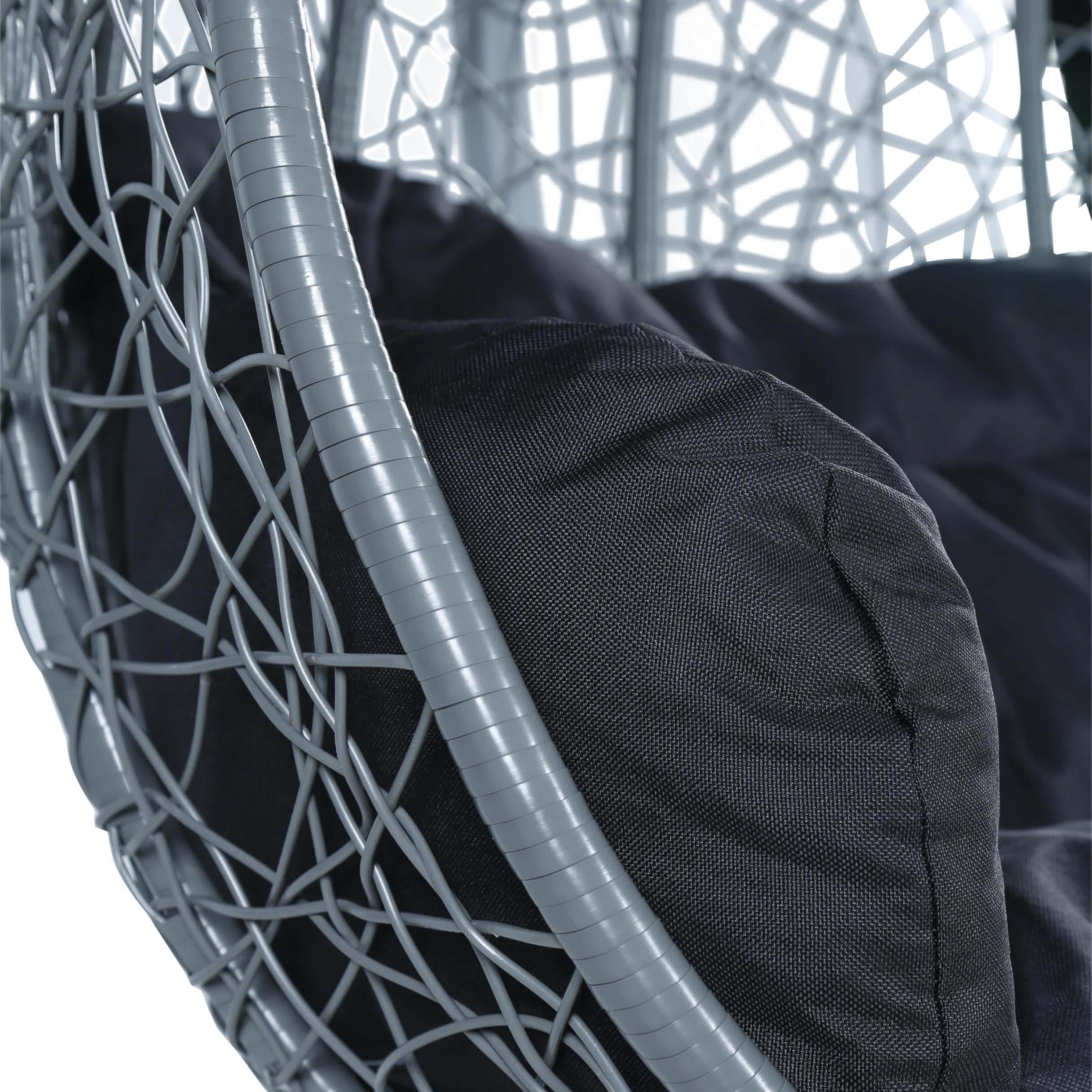 Recluse Two - Person Seater Hanging Egg Swing Chair with Teardrop Design