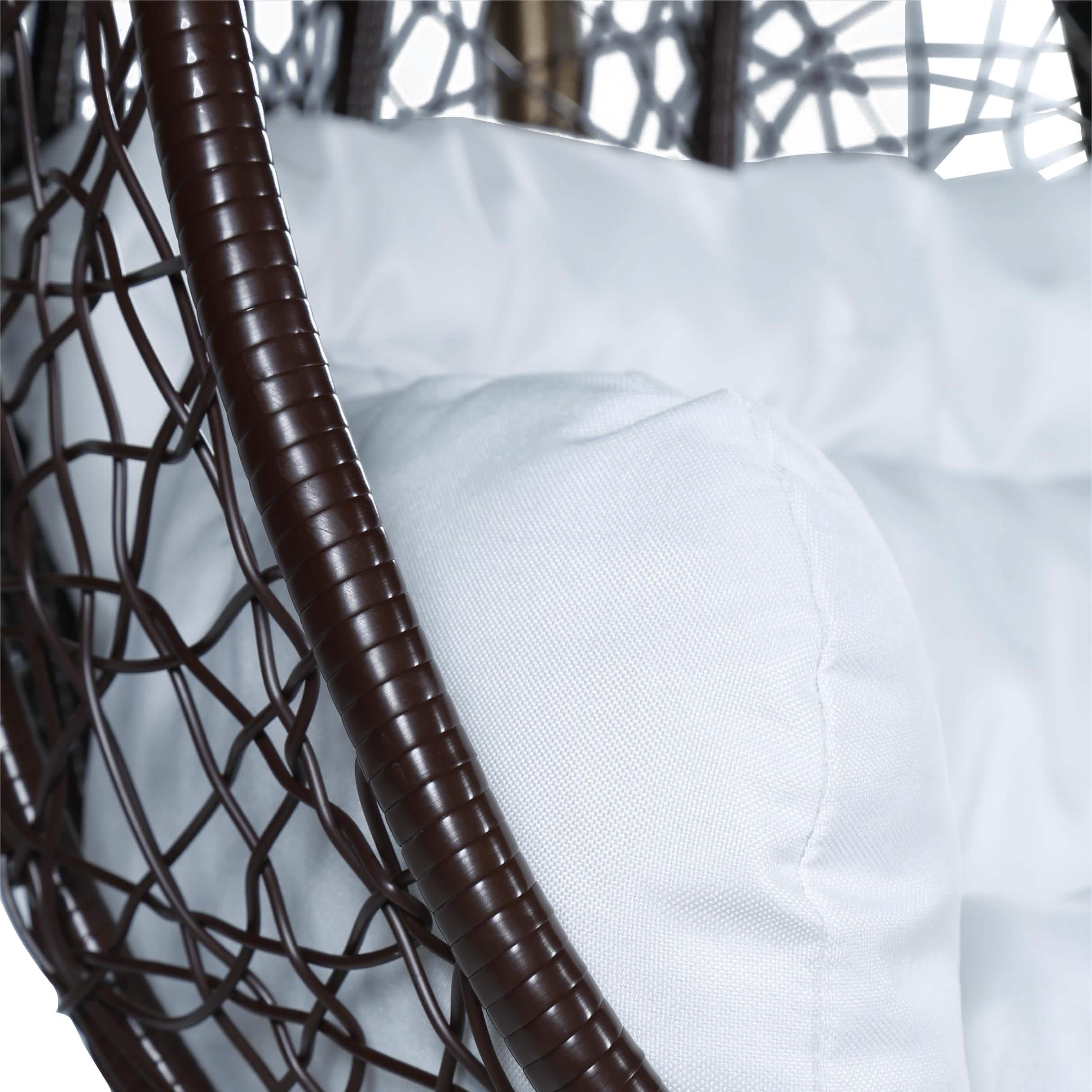 Recluse Two - Person Seater Hanging Egg Swing Chair with Teardrop Design